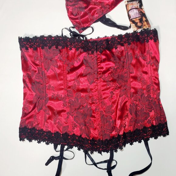 Red & Black Bustier Corset( 44) NWT - Picture 3 of 9